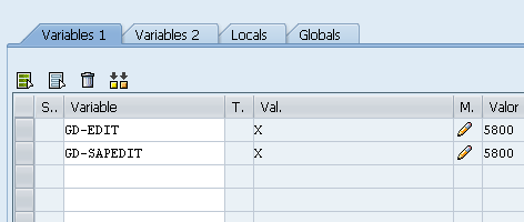 Utilizar el modo debug para actualizar tablas en sap.